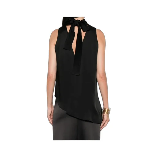 Cowl-Neck Sleeveless Blouse