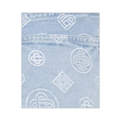 Casablanca Monogram Denim Logo Patch Skirt