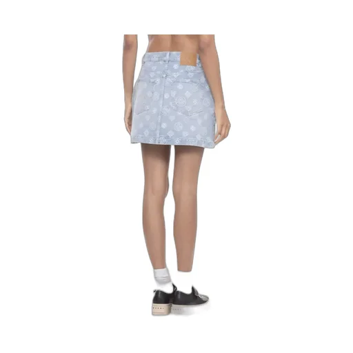 Casablanca Monogram Denim Logo Patch Skirt