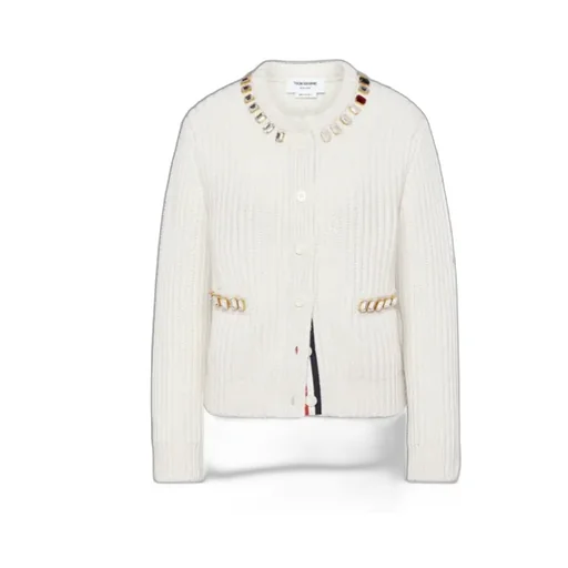 Thom Browne Embellished Knitted Cardigan