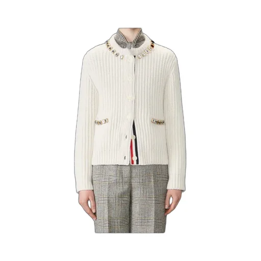 Thom Browne Embellished Knitted Cardigan