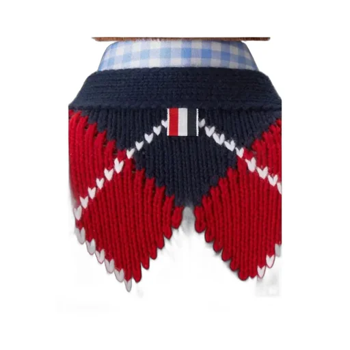 Thom Browne Argyle Intarsia V-Neck Cardigan