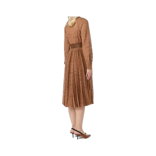 Max Mara Studio V-Neck Pleated Dress