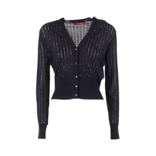 Max Mara Studio Sequin Embellished Knit Cardigan