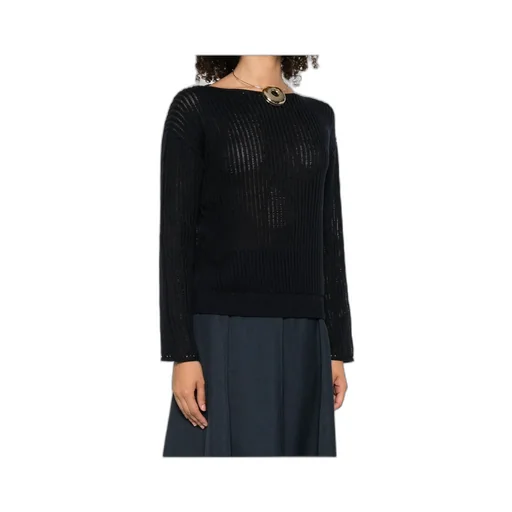 Ribbed Boat-Neck Sweater