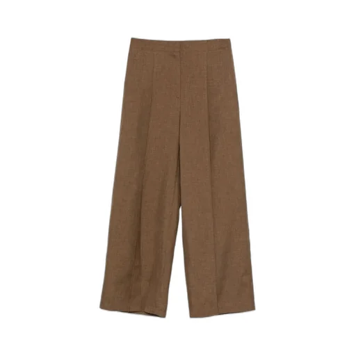 Pleated Cropped Trousers