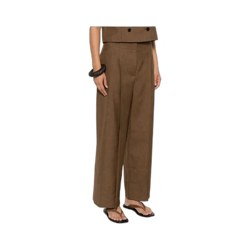 Pleated Cropped Trousers
