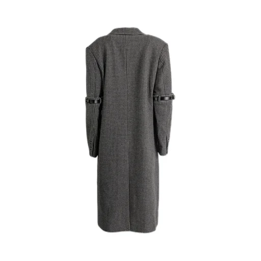 Houndstooth Strap Coat