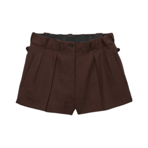 Prada Chevron Pleated Shorts