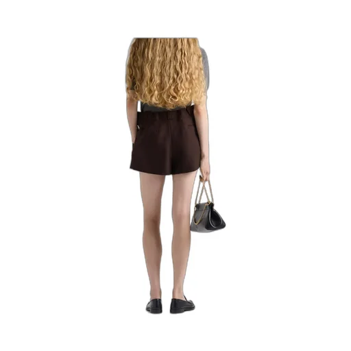 Prada Chevron Pleated Shorts