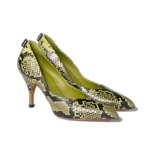 Python-Print Ayers Leather Pumps