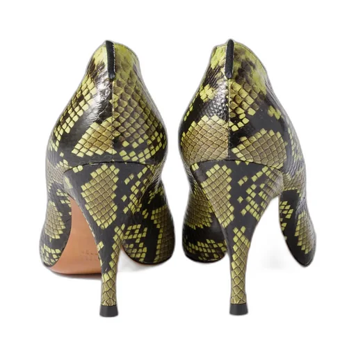 Python-Print Ayers Leather Pumps