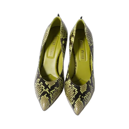 Python-Print Ayers Leather Pumps