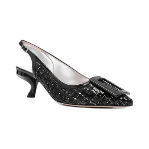 Roger Vivier Sequin Embellished Slingback Pumps