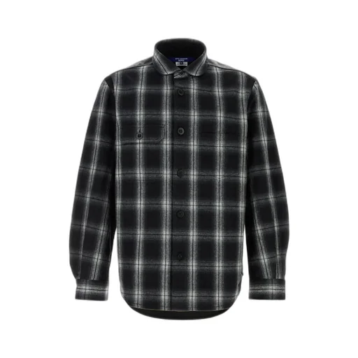 Junya Watanabe Man Checked Curved Hem Shirt