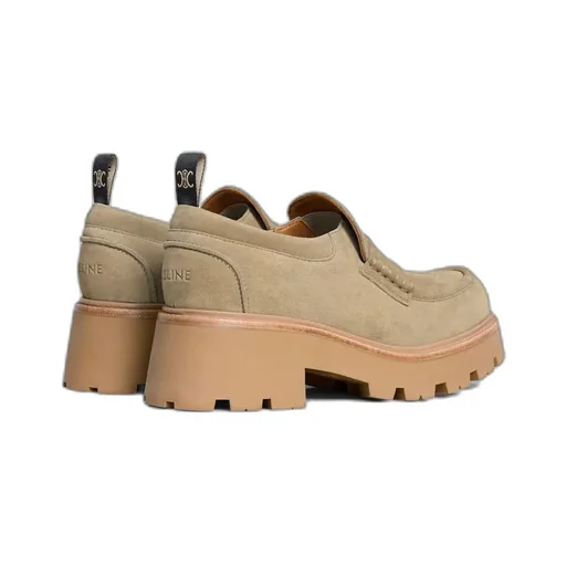 Celine Triomphe Loafers In Suede Calfskin