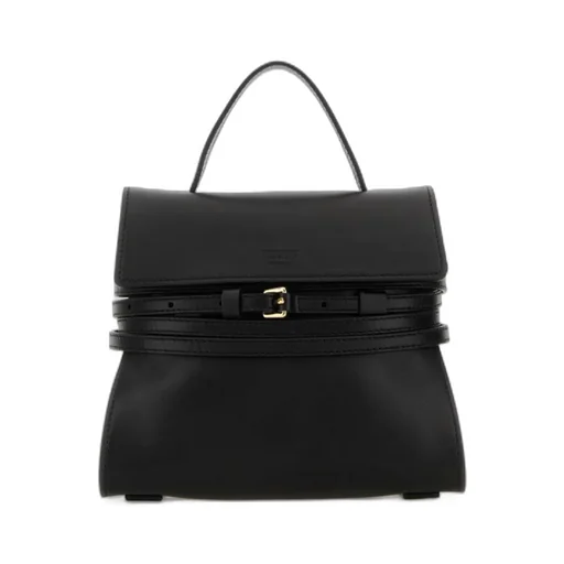 Moschino Tie Me Logo Debossed Shoulder Bag