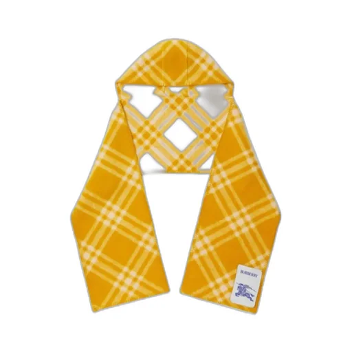 Check Wool Hooded Scarf