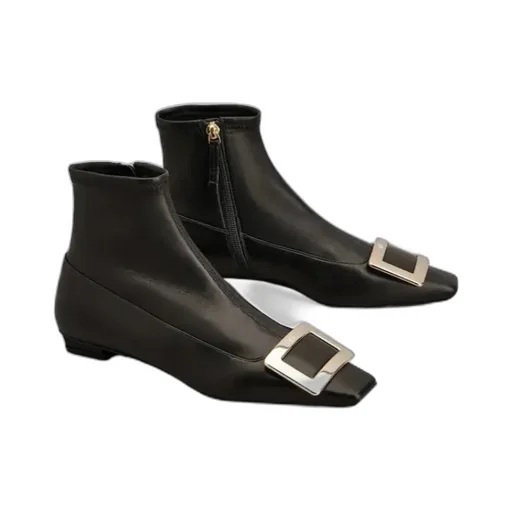 Belle Vivier Booties In Leather