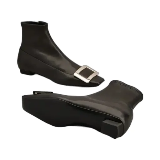Belle Vivier Booties In Leather