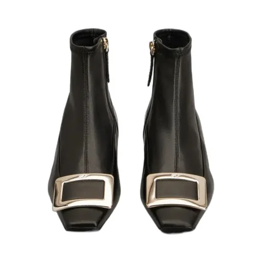 Belle Vivier Booties In Leather