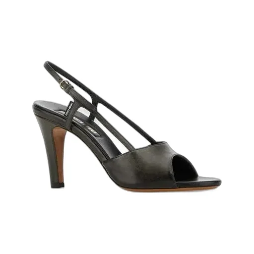 Miu Miu High-Heeled Slingback Sandals