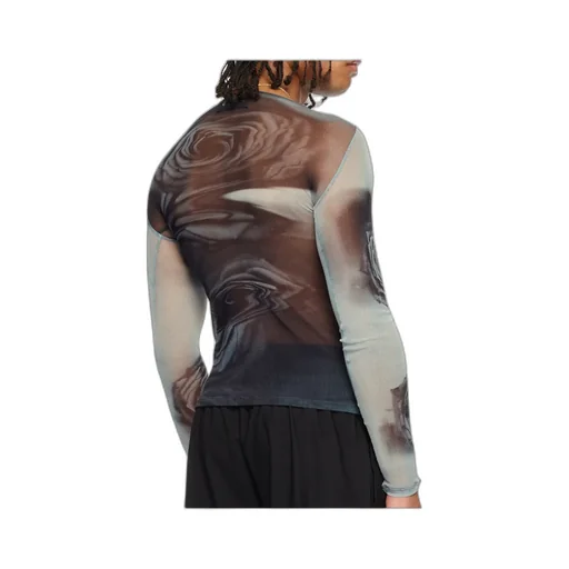 The Gray Blurry Roses' Top