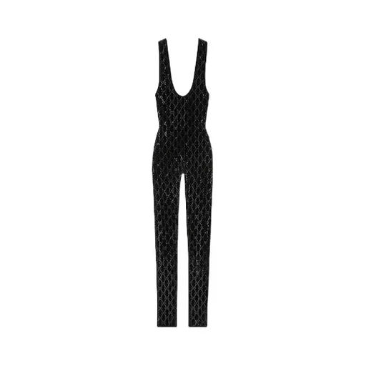 Gucci Gg Embellished Stretched Jumpsuit