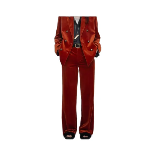 Wide-Leg Velvet Trousers