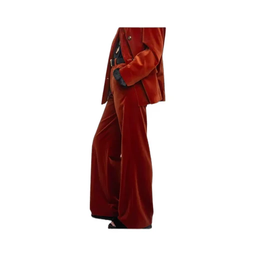 Wide-Leg Velvet Trousers