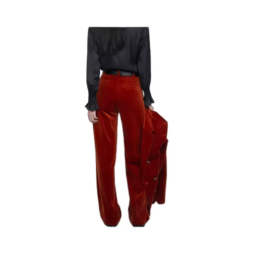 Wide-Leg Velvet Trousers
