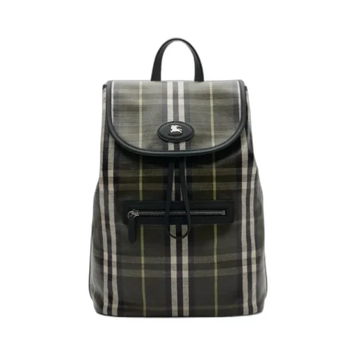 Tartan-Pattern Backpack