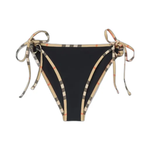 Burberry Check-Trim Side-Tied Bikini Bottoms