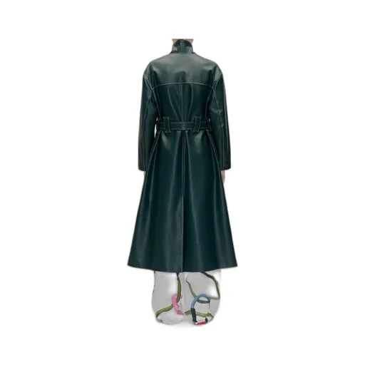 Drop Shoulder High Collar Coat