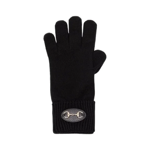 Gucci Horsebit Knit Gloves