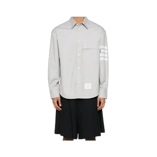 Thom Browne 4-Bar Flannel Shirt