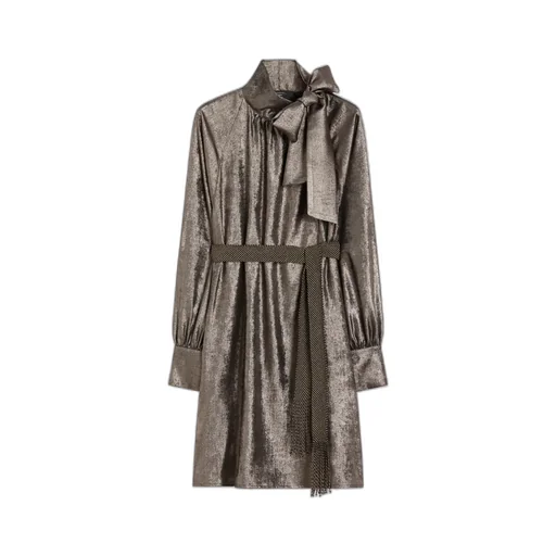 Weekend Max Mara Bunny 1234 Laminated Chiffon Dress