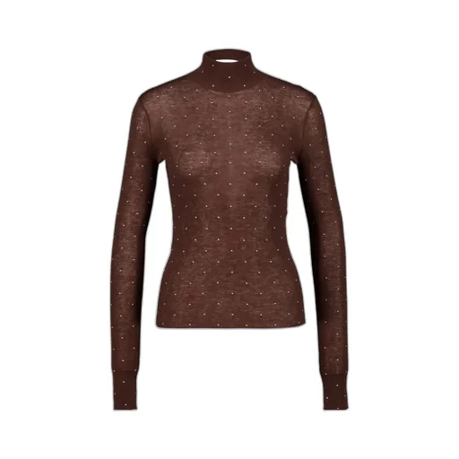Embellished-Details Turtleneck Top