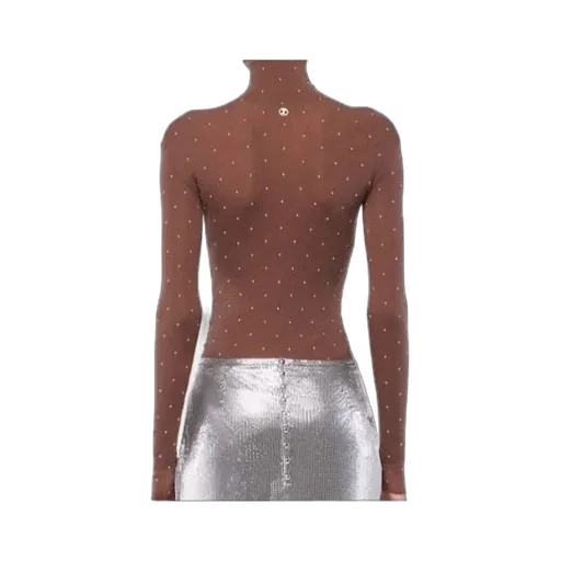 Embellished-Details Turtleneck Top
