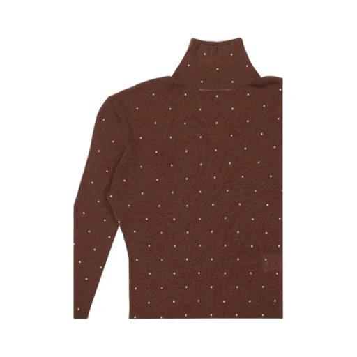 Embellished-Details Turtleneck Top