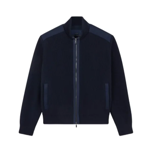 Zip-Up Wool Cardigan