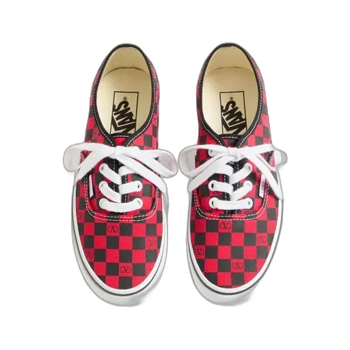Valentino X Vans Checkerboard Lace-Up Sneakers
