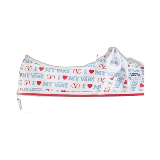 Valentino X Vans Love-Printed Lace-Up Sneakers