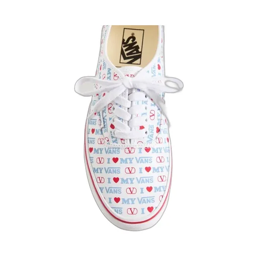 Valentino X Vans Love-Printed Lace-Up Sneakers