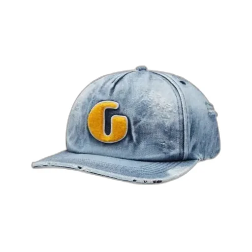 Logo-Appliqué Distressed-Effect Cap