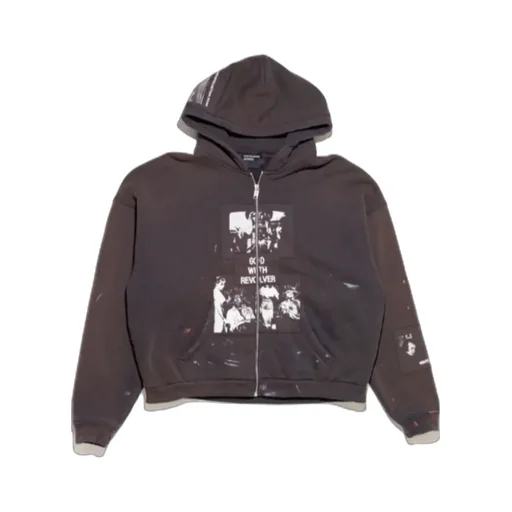 God With Revolver Zip Hoodie