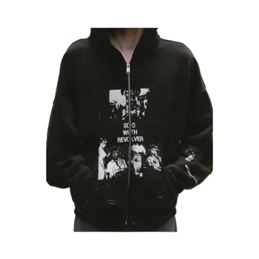 God With Revolver Zip Hoodie