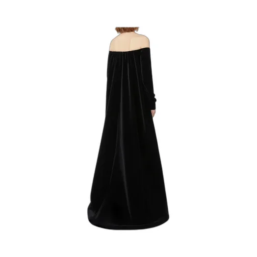 Long Dress In Sateen Velvet