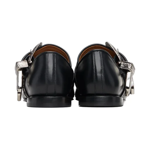 Buckle-Detail Ballet Flats