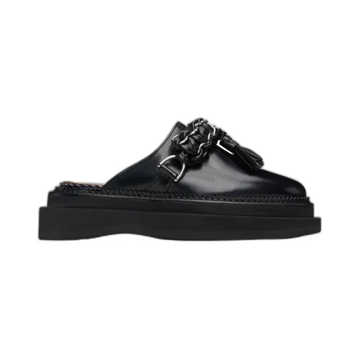 Leather Slip-On Mules